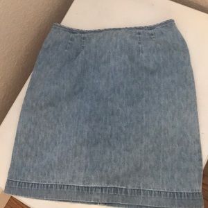 Casual corner faded denim skirt
